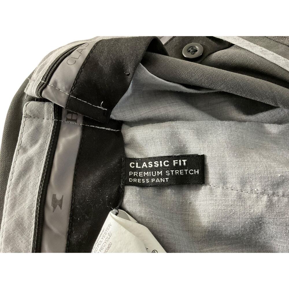 Haggar Classic Fit Premium Stretch Dress Pants 42x32‎ Gray - Picture 9 of 13